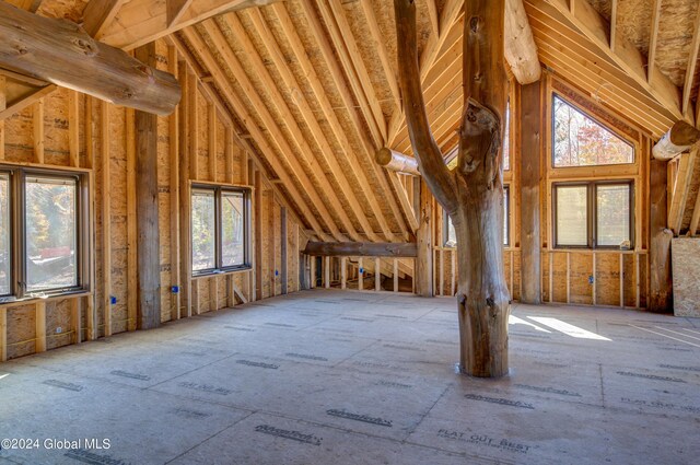 attic featuring plenty of natural light