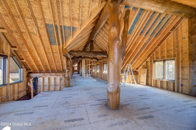 view of attic