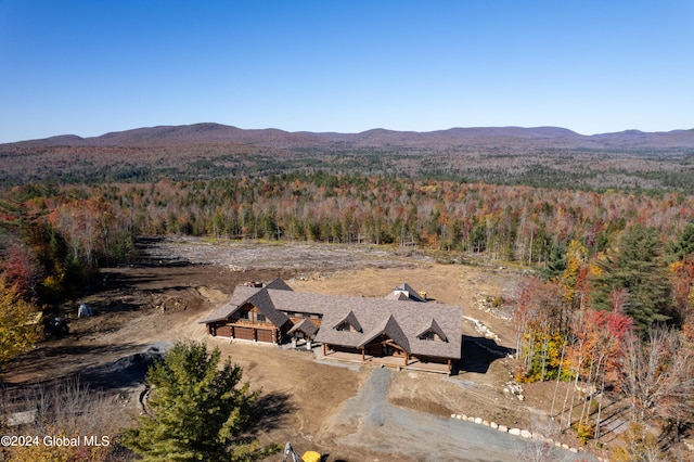 aerial view featuring a mountain view