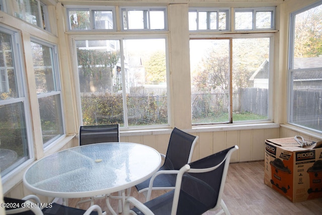 view of sunroom