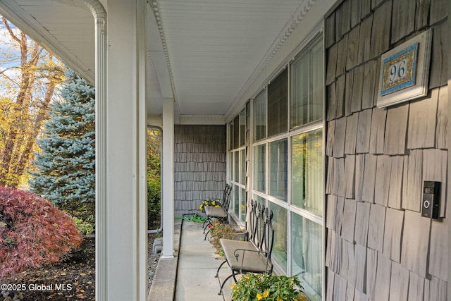 exterior space with covered porch