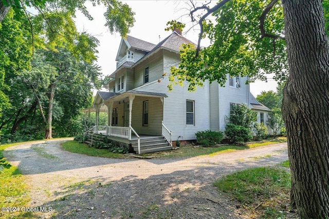 view of front of home with a porch