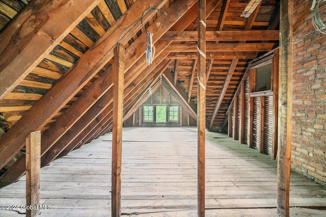 view of attic