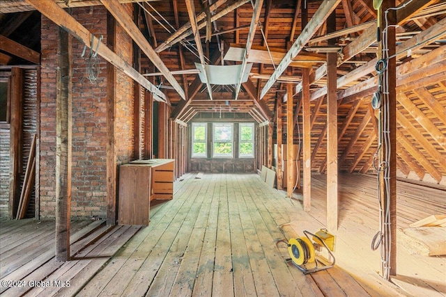 view of attic