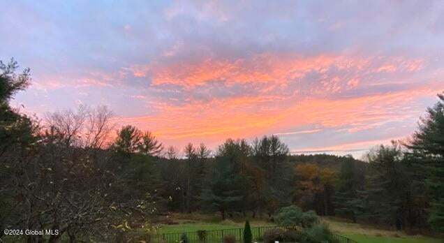 view of nature at dusk