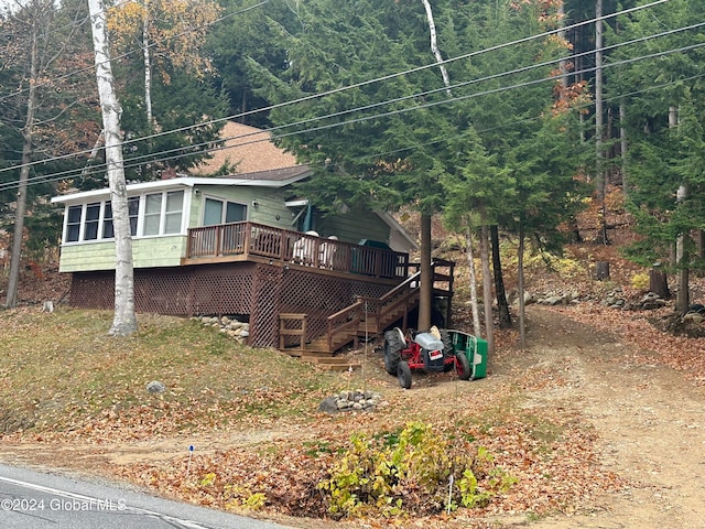 exterior space with a deck