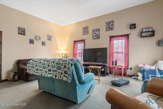 view of carpeted living room