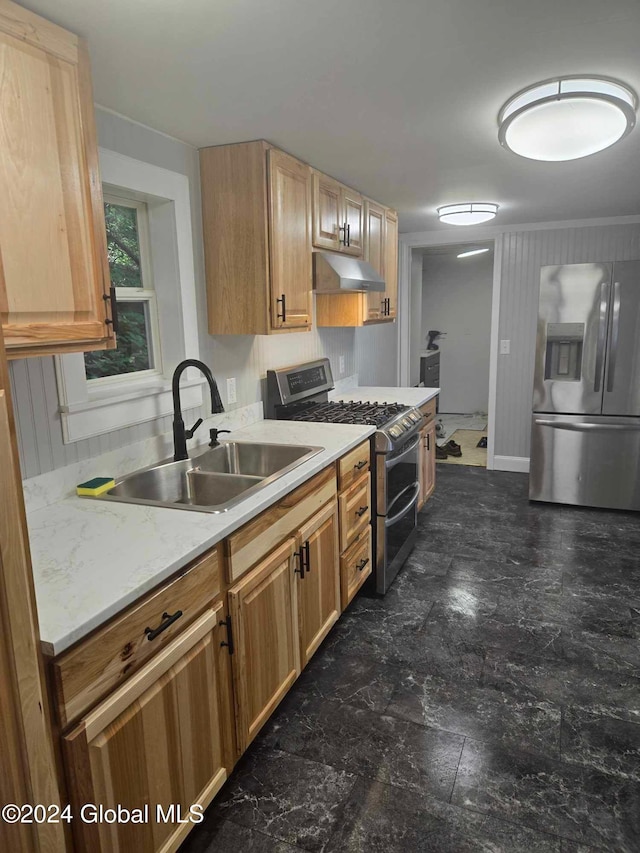 kitchen featuring sink and stainless steel appliances