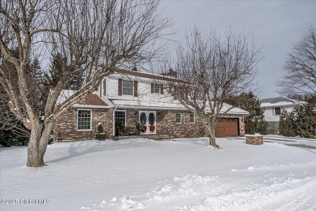 view of property with a garage