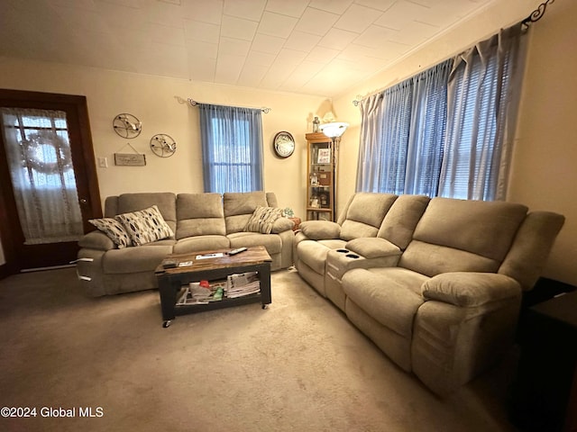 view of carpeted living room