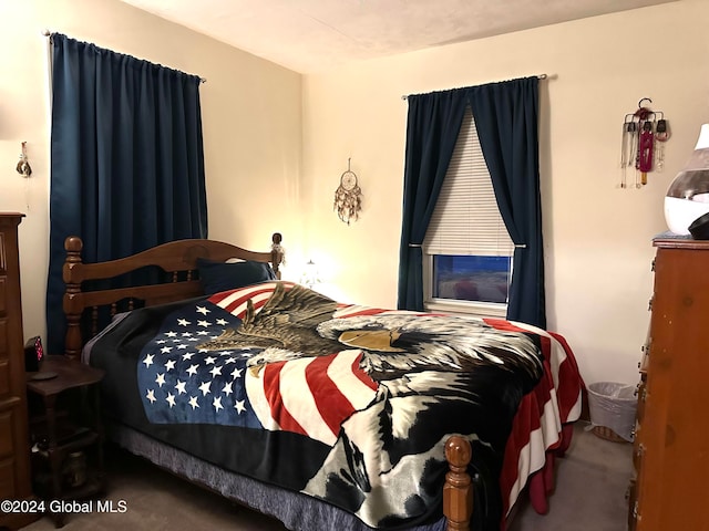 view of carpeted bedroom