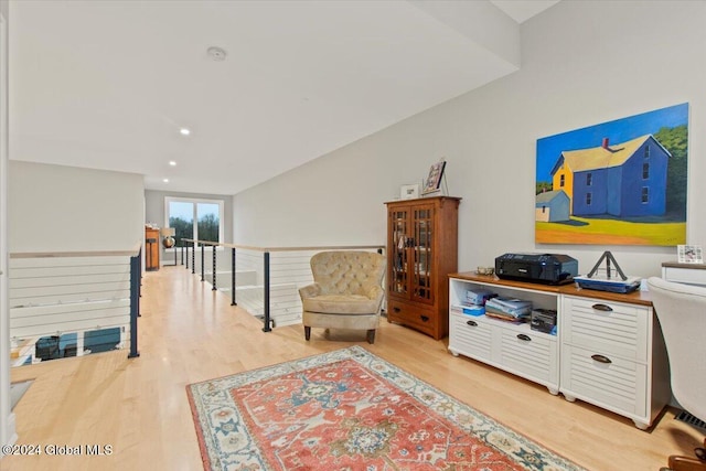 sitting room featuring wood-type flooring