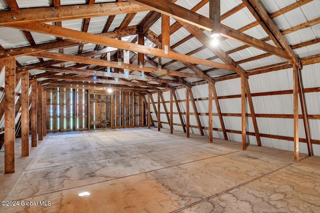 miscellaneous room with vaulted ceiling