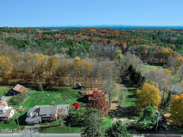 bird's eye view with a rural view