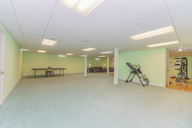 5 Teasdale Ct, Colonie, NY 12189 - finished below grade area featuring baseboards, carpet, and a drop ceiling