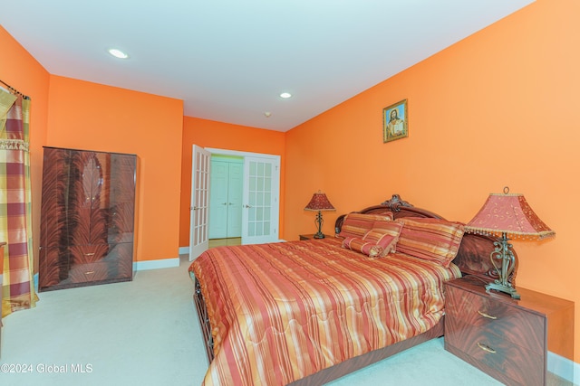 5 Teasdale Ct, Colonie, NY 12189 - bedroom featuring carpet floors, recessed lighting, baseboards, and french doors