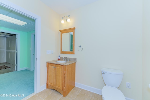 5 Teasdale Ct, Colonie, NY 12189 - bathroom featuring toilet, baseboards, tile patterned flooring, and vanity