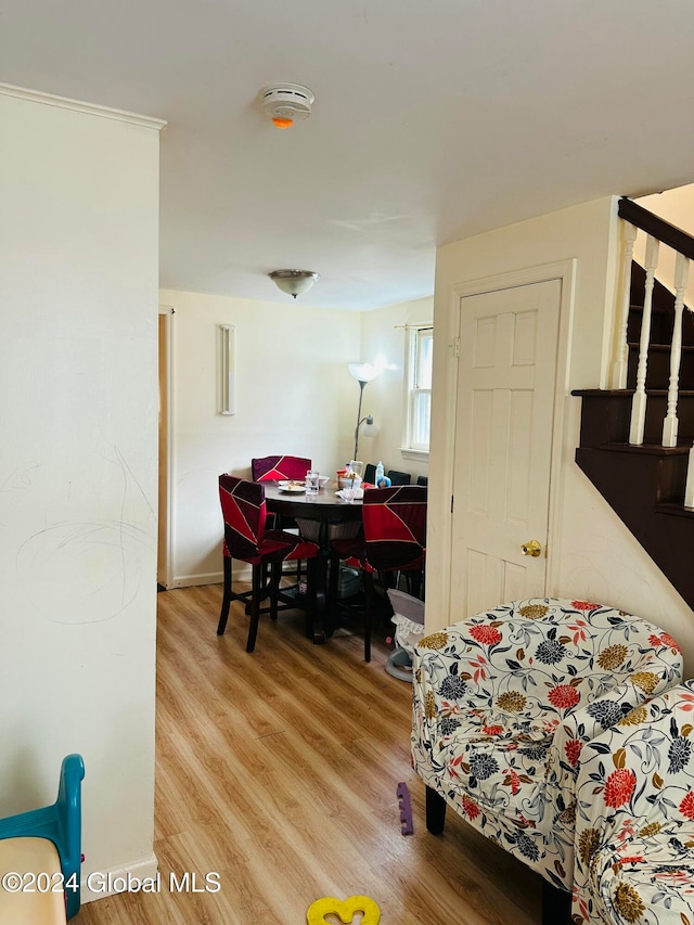 dining area featuring hardwood / wood-style flooring