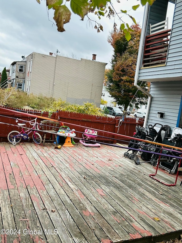 view of wooden deck