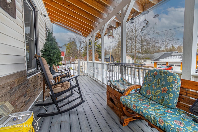 view of wooden terrace