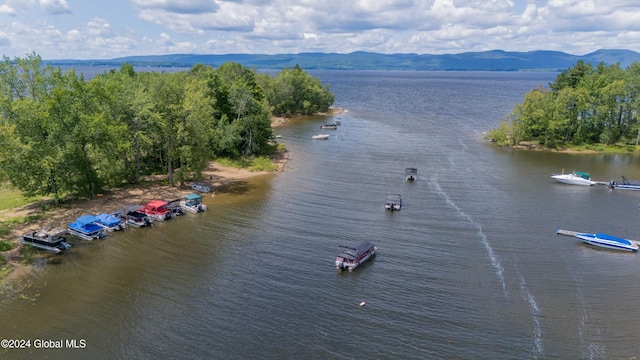 property view of water with a mountain view