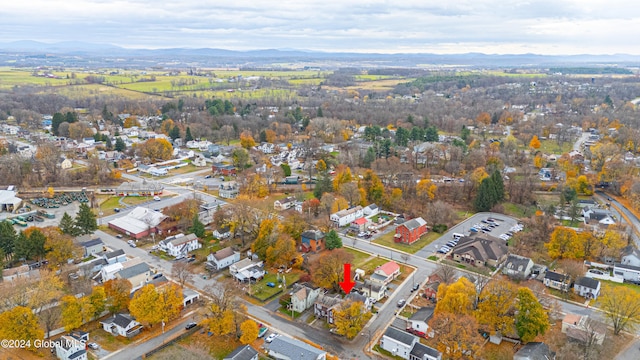 aerial view featuring a mountain view