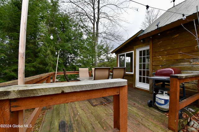 view of wooden terrace