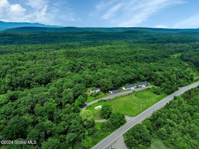 aerial view featuring a mountain view