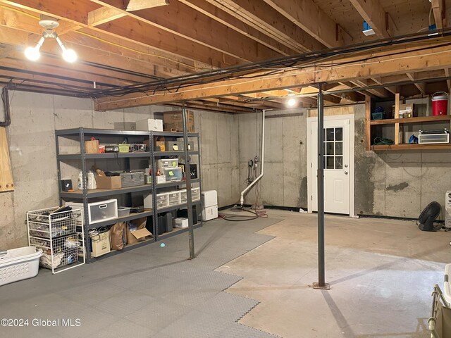 view of basement