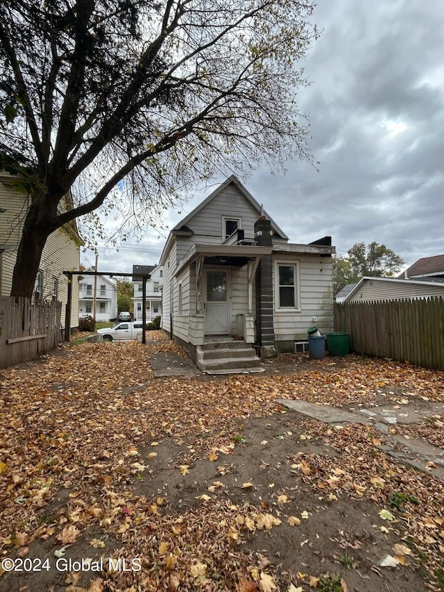 view of bungalow