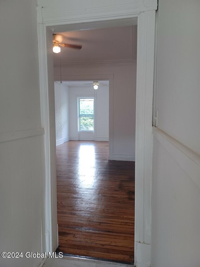 hall featuring hardwood / wood-style flooring