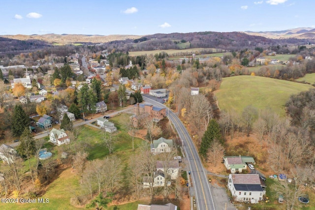 aerial view featuring a mountain view