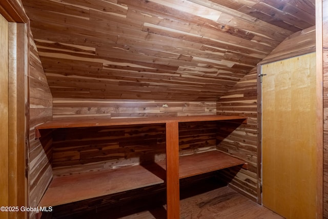 1258 Hawthorn Rd, Niskayuna, NY 12309 - sauna / steam room with wood ceiling, wooden walls, and wood finished floors