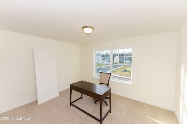 view of carpeted office