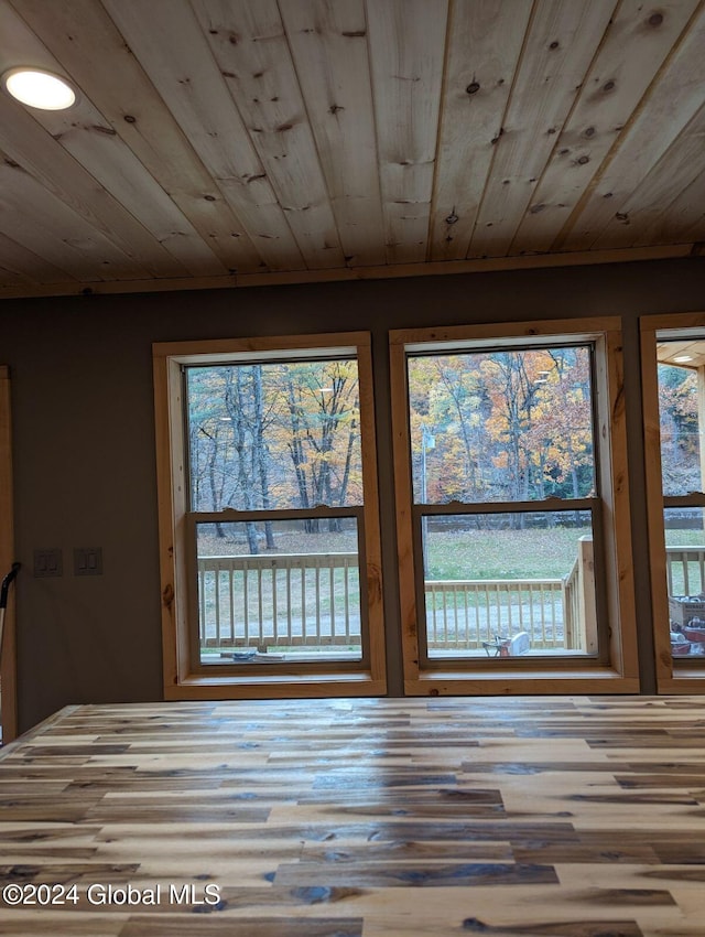 interior details featuring wooden ceiling