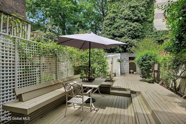 49A Dove St, Albany, NY 12210 - wooden deck with fence