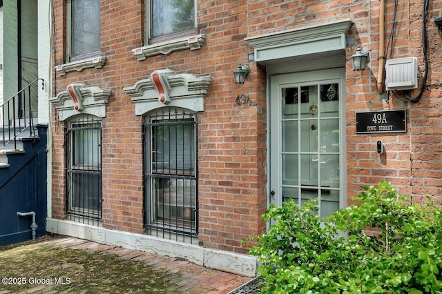 49A Dove St, Albany, NY 12210 - view of exterior entry featuring brick siding