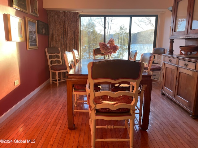 dining room with light hardwood / wood-style flooring