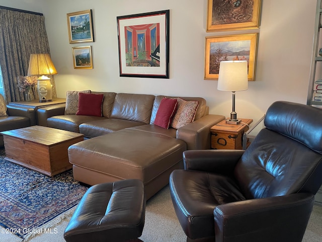 view of carpeted living room