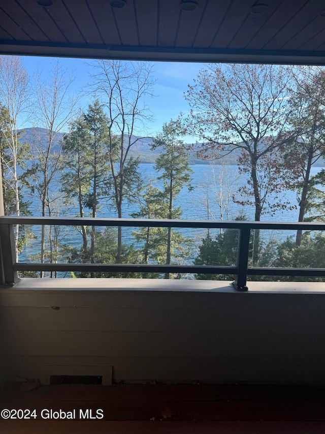 view of water feature featuring a mountain view