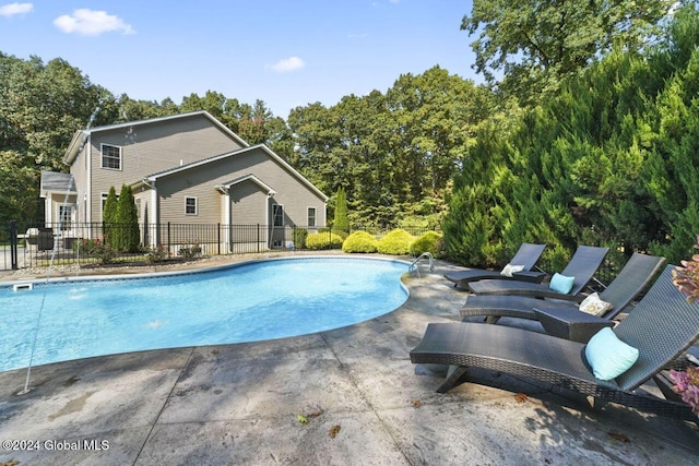 view of pool with a patio area