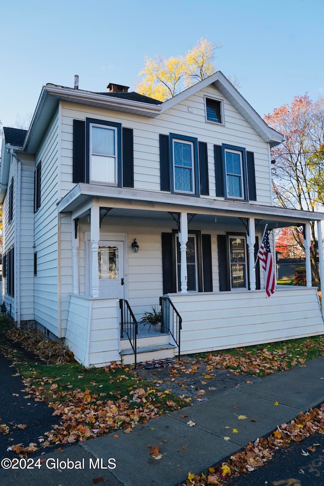 view of front facade with a porch