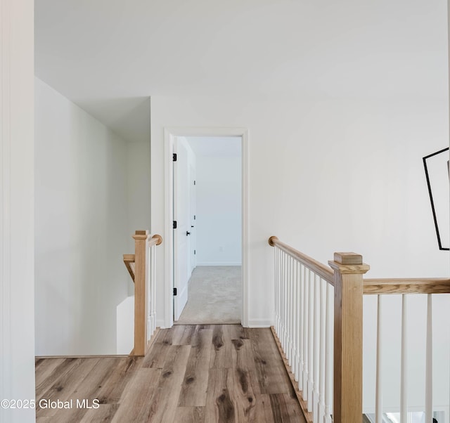 corridor featuring light hardwood / wood-style flooring