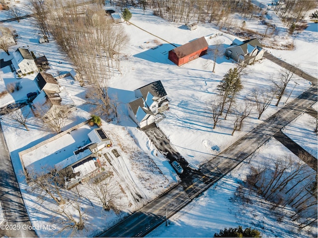 view of snowy aerial view