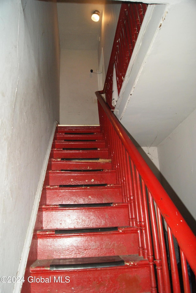 view of stairway