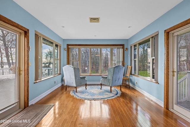 sunroom with a healthy amount of sunlight