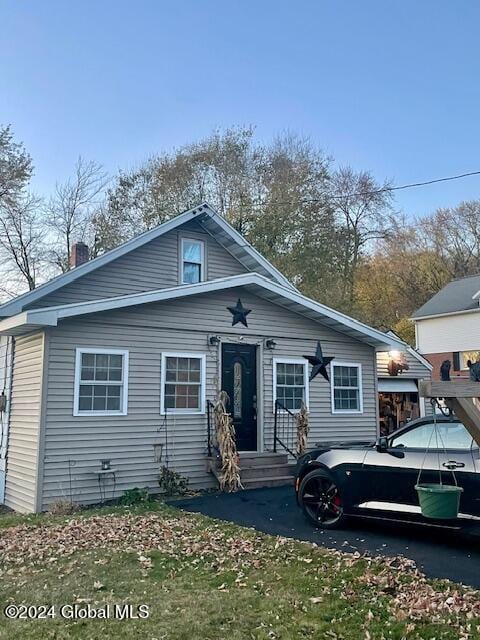 view of bungalow-style home