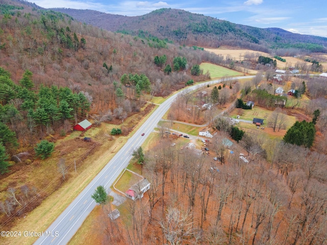 aerial view featuring a mountain view