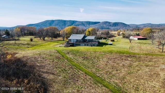 property view of mountains featuring a rural view