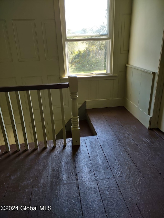 interior space featuring wood-type flooring